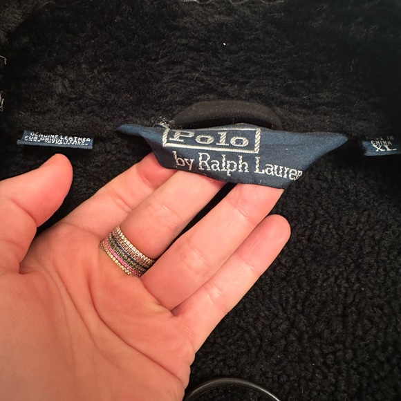 Black suede Shearling coat - Picture 5 of 5